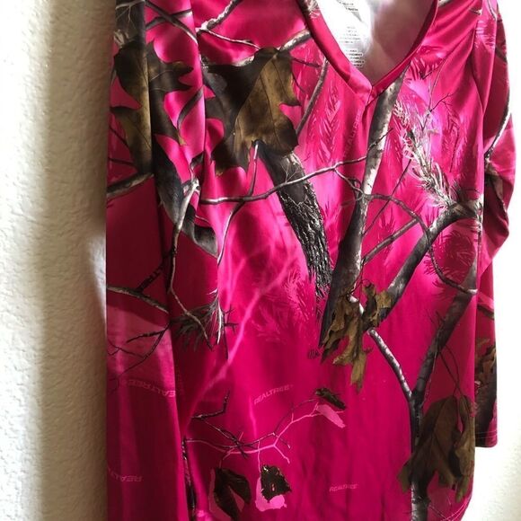 RealTree Pink Women’s Long Sleeve Shirt - Picture 4 of 5
